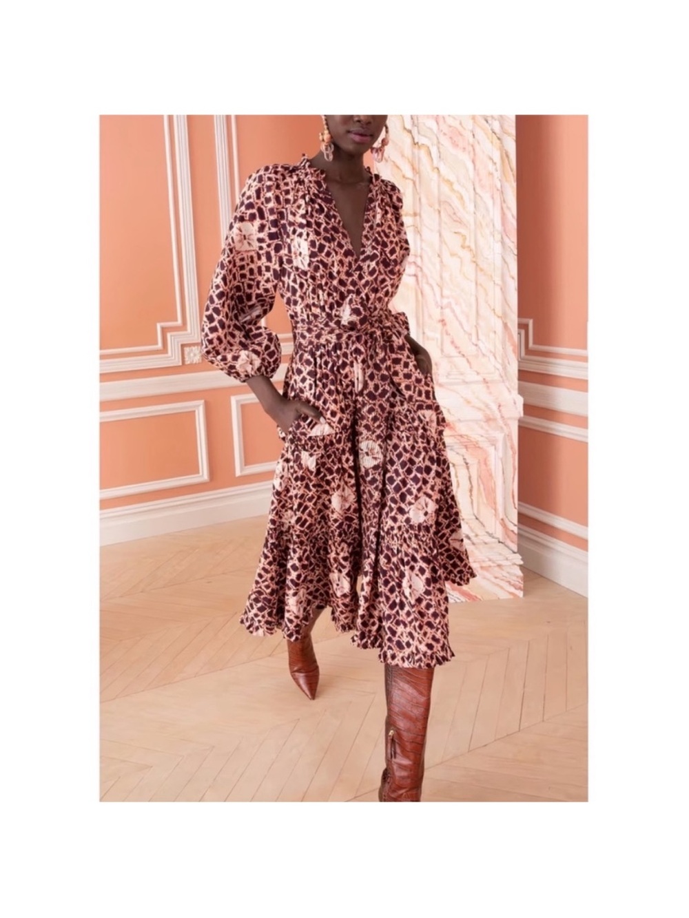 ULLA JOHNSON BEVYN DRESS Henna